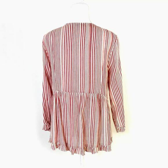 Crimson In Grace Striped Multicolored Oversized blouse relaxed sz small - Picture 4 of 10